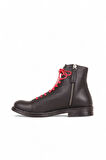 Bueno Shoes Kırmızı Deri Kadın Düz Bot 01wr3701