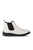 Bueno Shoes Beyaz Deri Kadın Düz Bot 01wr6300