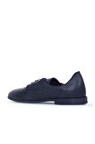 Bueno Shoes Siyah Deri Kadın Az Topuklu Ayakkabı 01wr8700