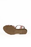 Bueno Shoes Gül Kurusu Deri Kadın Dolgu Topuklu Sandalet 01we4003