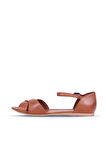 Bueno Shoes Kahverengi Deri Kadın Düz Sandalet 01wl1217