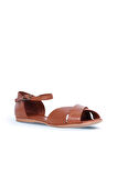 Bueno Shoes Kahverengi Deri Kadın Düz Sandalet 01wl1217