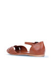 Bueno Shoes Kahverengi Deri Kadın Düz Sandalet 01wl1217