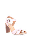 Bueno Shoes Pudra Deri Kadın Topuklu Sandalet 01wq4202