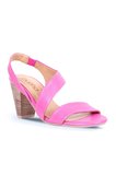 Bueno Shoes Fuşya Deri Kadın Topuklu Sandalet 01ws6700