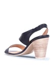 Bueno Shoes Siyah Deri Kadın Topuklu Sandalet 01ws6700