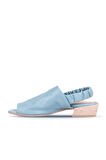 Bueno Shoes Mavi Deri Kadın Topuklu Sandalet 01ws7503