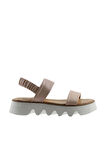 Bueno Shoes Pudra Deri Kadın Dolgu Topuklu Sandalet 01ws8001
