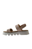Bueno Shoes Pudra Deri Kadın Dolgu Topuklu Sandalet 01ws8001