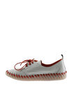 Bueno Shoes Beyaz Turuncu Deri Kadın Düz Ayakkabı 01wq0200