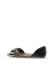 Bueno Shoes Gri Siyah Deri Kadın Sandalet 01wj2122