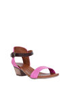 Bueno Shoes Fuşya Deri Kadın Topuklu Sandalet 01wj1802