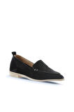 Bueno Shoes Siyah Süet Kadın Düz Babet 01wn0128