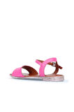 Bueno Shoes Fuşya Deri Kadın Düz Sandalet 01wn5003