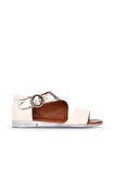 Bueno Shoes Pudra Vizon Deri Kadın Sandalet 01wn5034