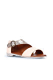 Bueno Shoes Pudra Vizon Deri Kadın Sandalet 01wn5034