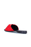 Bueno Shoes Kırmızı Deri Kadın Düz Terlik 01wn5040