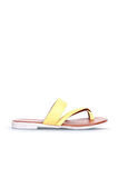 Bueno Shoes Sarı Deri Kadın Parmak Arası Terlik 01wq2012