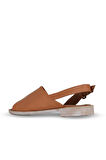 Bueno Shoes Taba Koyu Deri Kadın Düz Sandalet 01we2804