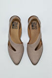 Bueno Shoes Gri Deri Kadın Sandalet 01ws2311