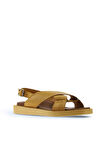 Bueno Shoes Sarı Deri Kadın Sandalet 01ws2801