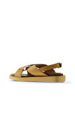 Bueno Shoes Sarı Deri Kadın Sandalet 01ws2801