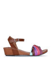 Bueno Shoes Multi M10 Deri Kadın Dolgu Topuklu Sandalet 01wl6800