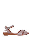 Bueno Shoes Gümüş Deri Kadın Sandalet 01wn3808