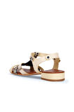 Bueno Shoes Sarı Deri Kadın Topuklu Sandalet 01ws6109