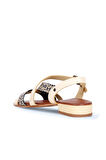 Bueno Shoes Sarı Deri Kadın Topuklu Sandalet 01ws6110