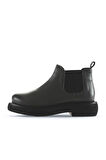 Bueno Shoes Gri Deri Kadın Düz Bot 01wt0502