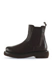 Bueno Shoes Kahverengi Deri Kadın Düz Bot 01wt0508