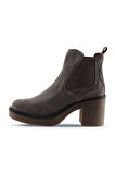 Bueno Shoes Vizon Süet Kadın Topuklu Bot 01wt2900