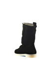 Bueno Shoes Siyah Süet Kadın Düz Bot 01wt3305