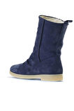 Bueno Shoes Mavi Süet Kadın Düz Bot 01wt3305
