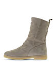Bueno Shoes Bej Süet Kadın Düz Bot 01wt3305
