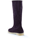 Bueno Shoes Mor Süet Kadın Düz Çizme 01wt3306