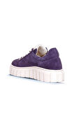 Bueno Shoes Mor Süet Kadın Dolgu Topuklu Spor Ayakkabı 01wt3401
