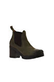 Bueno Shoes Haki Nubuk Kadın Topuklu Bot 01wr6905
