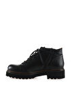 Bueno Shoes Siyah Deri Kadın Düz Bot 01wt0800