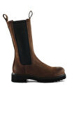 Bueno Shoes Vizon Nubuk Kadın Düz Bot 01wt0802