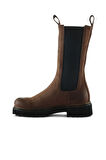 Bueno Shoes Vizon Nubuk Kadın Düz Bot 01wt0802