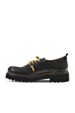Bueno Shoes Siyah Sarı Deri Kadın Klasik Ayakkabı 01wt0815