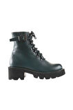 Bueno Shoes Yeşil Flotter Deri Kadın Topuklu Bot 01wt1707