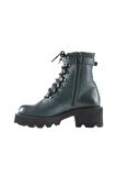 Bueno Shoes Yeşil Flotter Deri Kadın Topuklu Bot 01wt1707