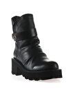Bueno Shoes Siyah Kahve Deri Kadın Topuklu Bot 01wt1708