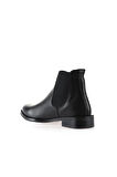 Bueno Shoes Siyah Flotter Deri Kadın Düz Bot 01wt2406