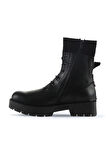 Bueno Shoes Siyah Deri Kadın Topuklu Bot 01wt2503