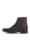 Bueno Shoes Siyah Bordo Deri Kadın Düz Bot 01wt2601