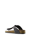 Bueno Shoes Asfalt Greyzi Deri Erkek Parmak Arası Terlik 05mt101